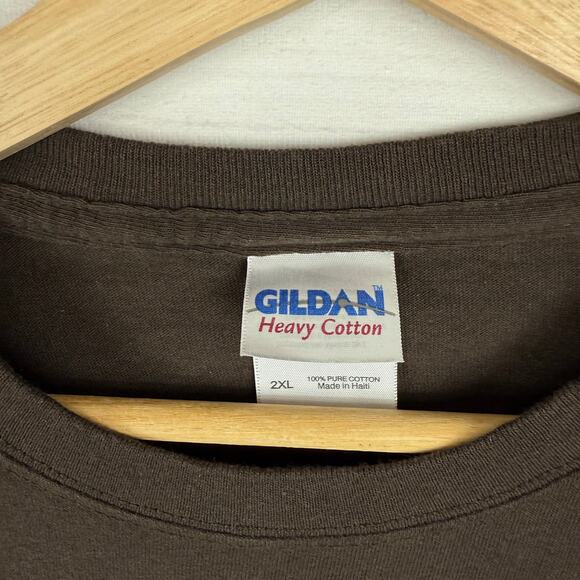 Gildan Salt Lake City Utah Graphic T-Shirt Tourist Travel Brown Size 2XL - Picture 3 of 4